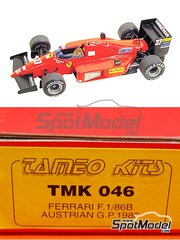Tameo Kits TMK062: Car scale model kit 1/43 scale - Ferrari F1/87 